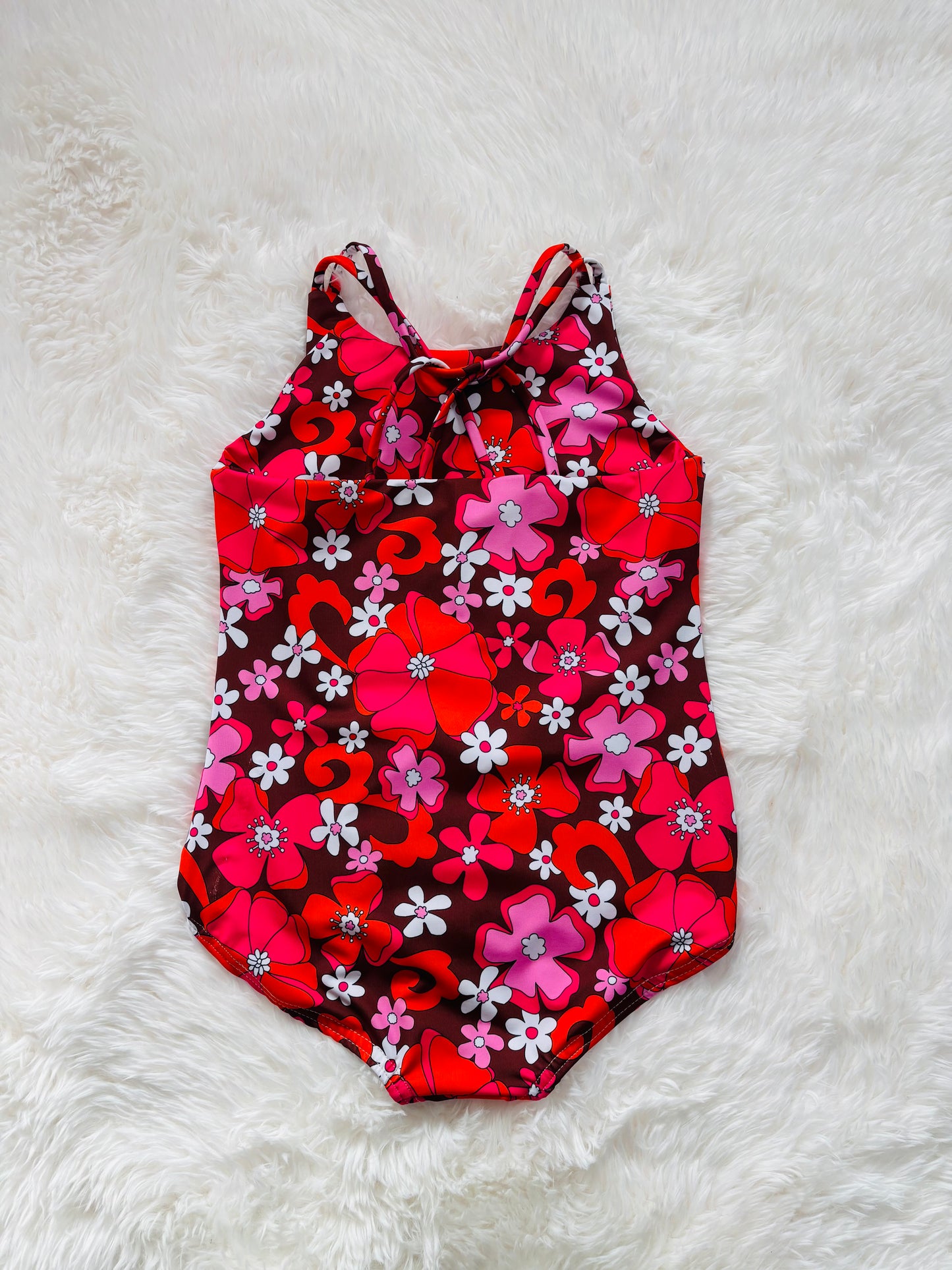 Retro Bloom Girls Bathing Suit