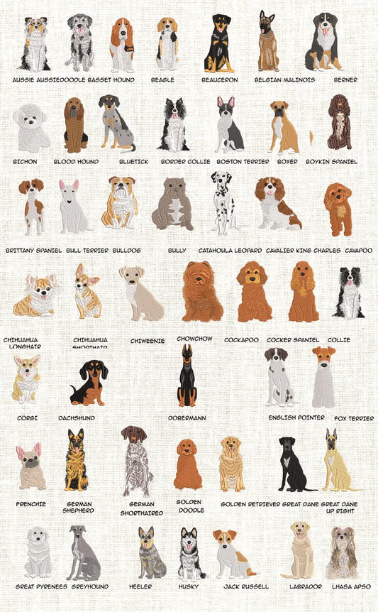 Custom Pet Bag Tag Embroidery