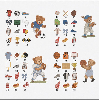 Custom Sports Embroidered Bag Tag