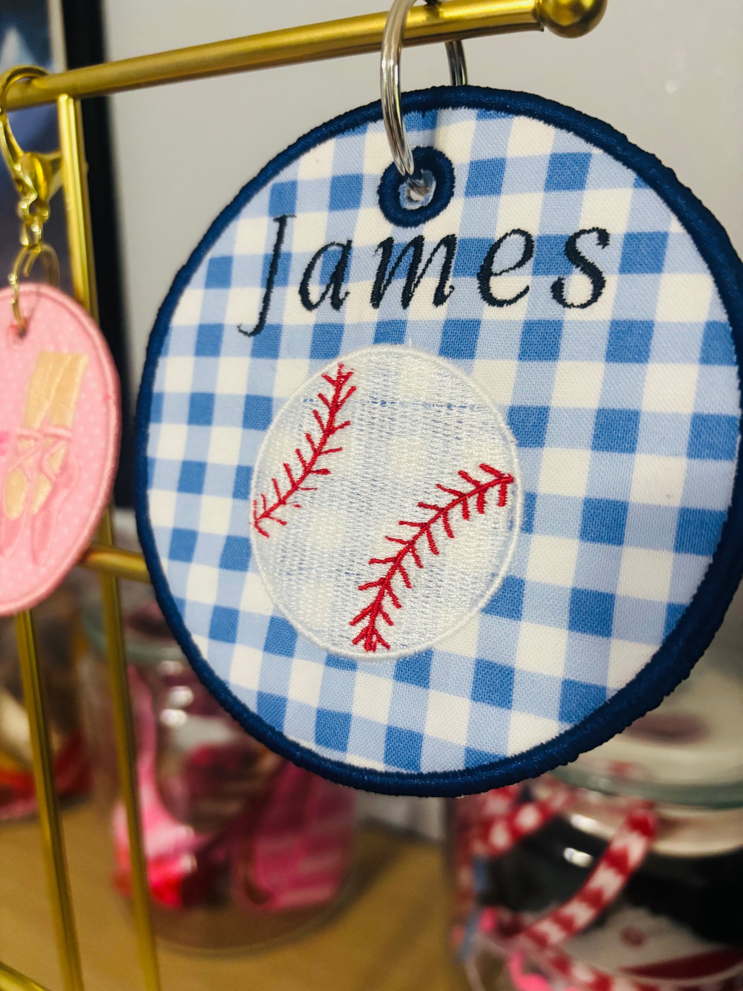 Custom Sports Embroidered Bag Tag