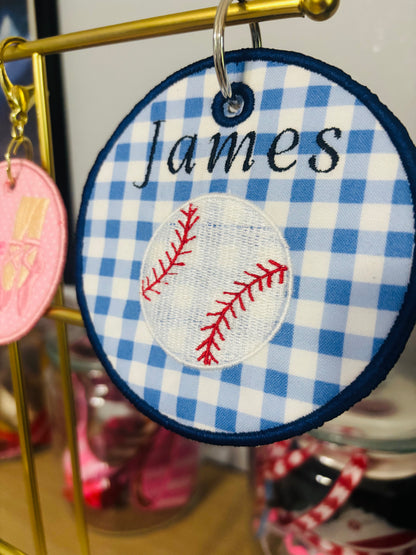 Custom Sports Embroidered Bag Tag